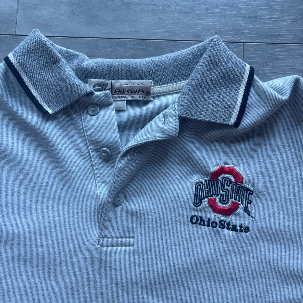 Gray Vintage Ohio State Polo
